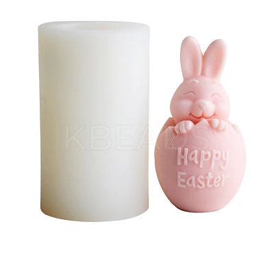 3D Easter Bunny Aromatherapy Food Grade Silicone Fondant Mold PW-WG36171-01-1