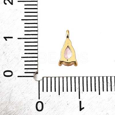 Brass Micro Pave Cubic Zirconia Pendants KK-D356-08C-G-1