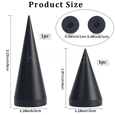 2Pcs 2 Styles Alloy Ring Display Stands RDIS-BBC0001-01EB-1