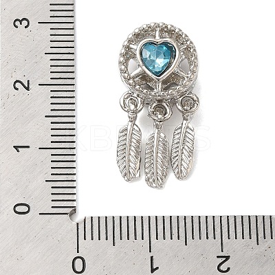 Rack Plating Alloy Rhinestone European Beads PALLOY-S189-39P-01-1