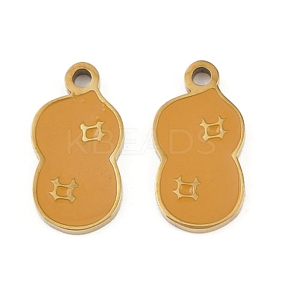 Vegetables 304 Stainless Steel Enamel Charms STAS-C137-02H-G-1