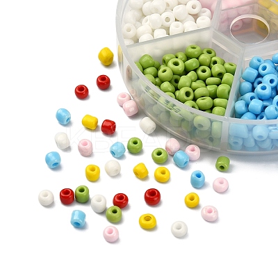 540Pcs 6 Colors 6/0 Glass Seed Beads SEED-YW0001-88-1