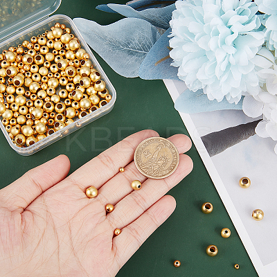 250Pcs 5 Style Brass Beads KK-PH0009-28-1
