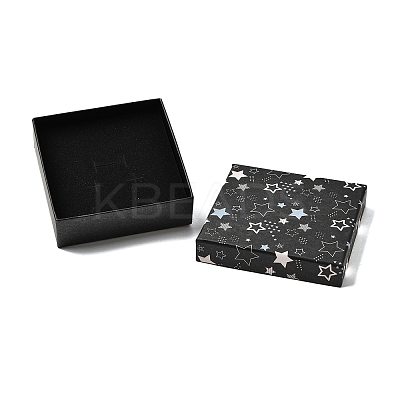 Star Print Paperboard Jewelry Gift Boxes CON-K016-01E-1