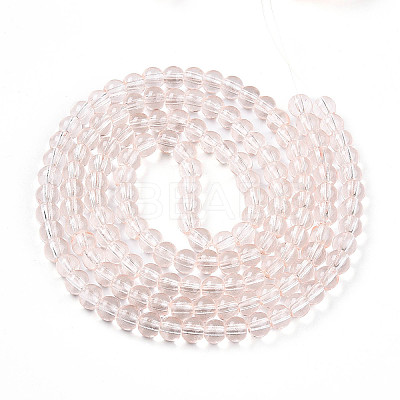 Baking Paint Transparent Glass Beads Strands DGLA-N006-6mm-02-1