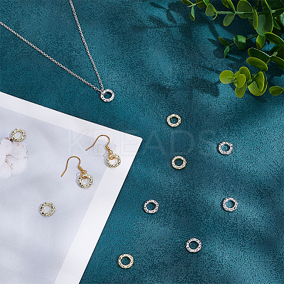 40Pcs 2 Colors Rack Plating Alloy Linking Rings FIND-GL0001-64-1