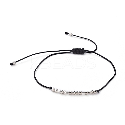 Unisex Adjustable Morse Code Bracelets BJEW-JB05011-02-1
