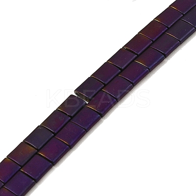 Electroplated Frosted Non-magnetic Synthetic Hematite Beads Strands G-G089-B01-05-1