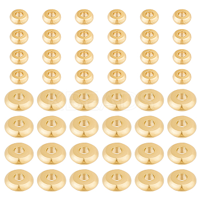 100Pcs 2 Style Brass Beads KK-DC0002-13-1