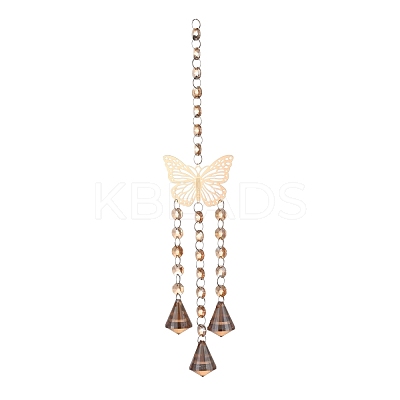 Butterfly Hanging Crystal Chandelier Pendant HJEW-M002-02-1