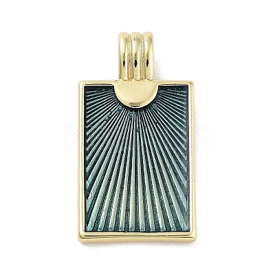 Real 18K Gold Plated Rack Plating Brass Enamel Pendants X-KK-M293-43G-01-1