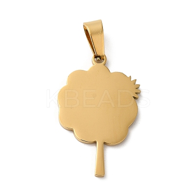 Ion Plating(IP) 304 Stainless Steel Pendants STAS-C079-06G-1