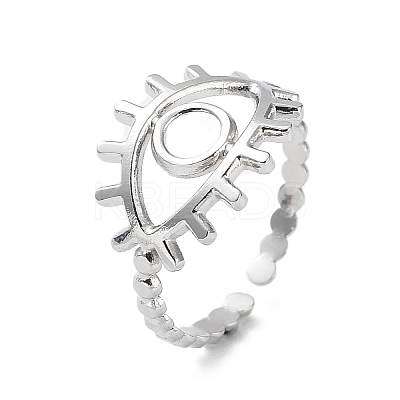 Non-Tarnish 304 Stainless Steel Open Cuff Ring Components X-STAS-F301-01P-1