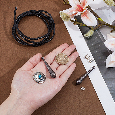2Pcs Alloy Cord End DIY-NB0014-11-1