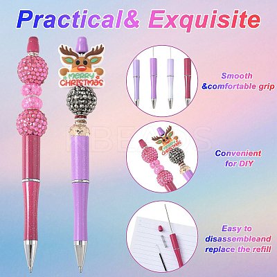 10Pcs ABS Plastic Ball-Point Pen AJEW-FS0001-43A-1