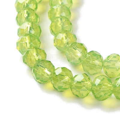 Baking Paint Transparent Glass Beads Strands DGLA-A034-J6MM-D07-1