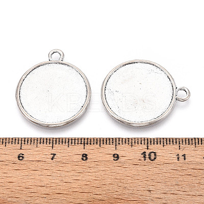 Tibetan Style Alloy Pendants Cabochon Settings PALLOY-N178-12AS-F-1
