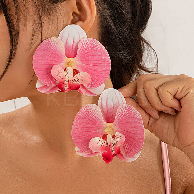 Plastic Waxed Cord Stud Earrings FS-WG4184E-06-1