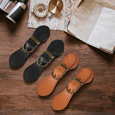 4Pcs 2 Colors Leather Toggle Buckle FIND-CL0002-20-1