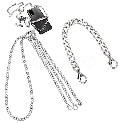 1Pc Adjustable Iron Curb Chain Crossbody Bag Handles FIND-WR0006-33-1