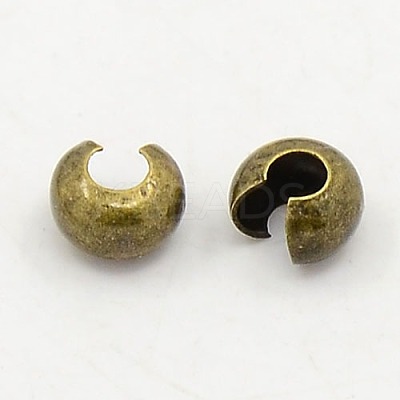 Brass Crimp Beads Covers X-KK-H290-NFAB-NF-1