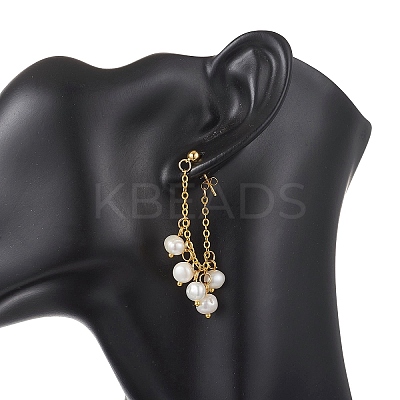 304 Stainless Steel Dangle Stud Earrings EJEW-JE06959-1