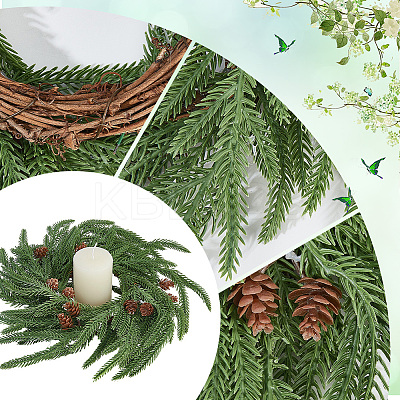 Flexible Glue PE Christmas Wreath AJEW-WH20060-20-1