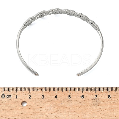 304 Stainless Steel Cuff Bangles for Women LS-BJEW-P359-02P-1