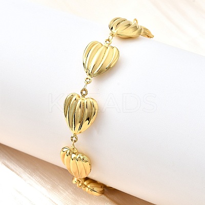 304 Stainless Steel Link Bracelets for Women BJEW-P354-04B-G-1