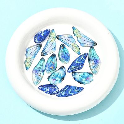 16Pcs 7 Styles Transparent Epoxy Resin Pendants RESI-FS0002-33A-1