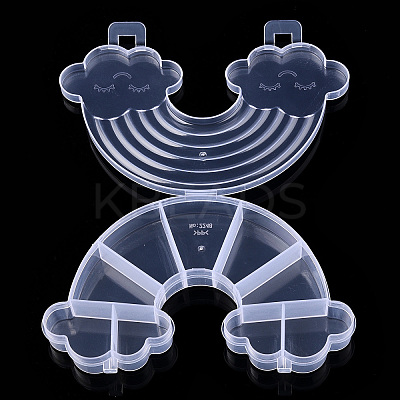9 Grids Rainbow Plastic Bead Containers CON-T002-06-1