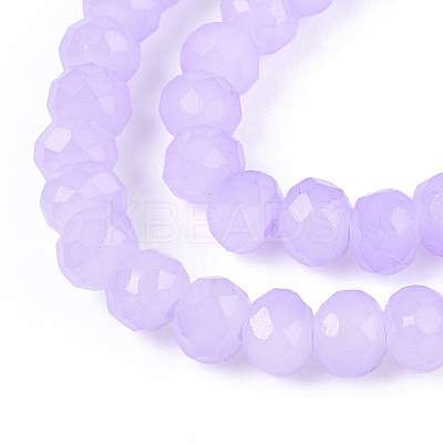 Baking Paint Imitation Jade Glass Bead Strands DGLA-A034-J8MM-A50-1