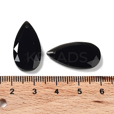 Natural Obsidian Faceted Pendants X-G-D082-01C-1