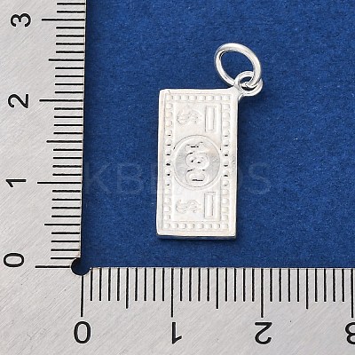 925 Sterling Silver Paper Money Pendants STER-G045-09S-1