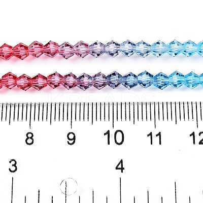 Gradient Color Baking Paint Glass Bead Strands X1-DGLA-A039-T6mm-A017-1