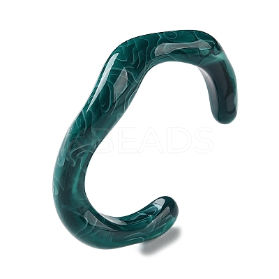 Twisted Acrylic Cuff Bangles for Women BJEW-F538-03B-1
