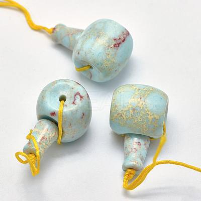 Natural Gemstone 3 Hole Guru Beads G-K208-02-A-19-1