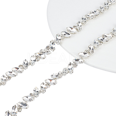 Alloy Rhinestone Cup Chain LCHA-WH0001-03P-1