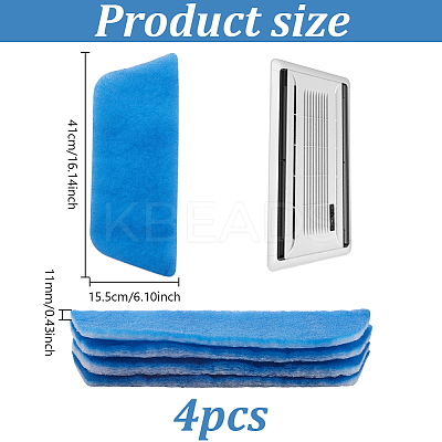 4Pcs Cellucotton for Car Air Conditioning Filter Screen Dispensers AJEW-GA0009-25A-1