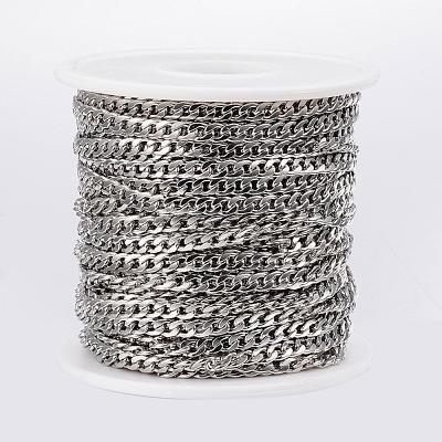 Tarnish Resistant 304 Stainless Steel Cuban Link Chains CHS-H009-14P-1