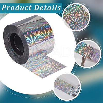 Holographic Laser Shining Bopp PET Plastic Scrapbook Decorative Adhesive Tapes AJEW-WH20010-47C-03-1