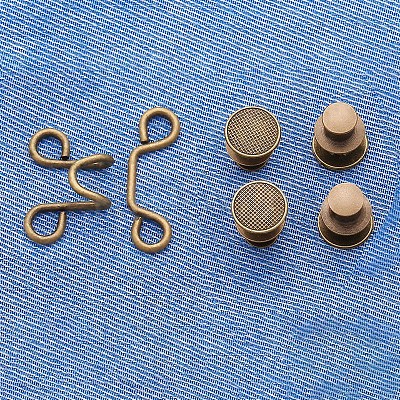 Alloy Adjustable Jean Button Pins BUTT-PW0001-04B-AB-1