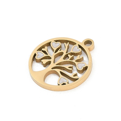 304 Stainless Steel Enamel Pendants STAS-I325-060G-1