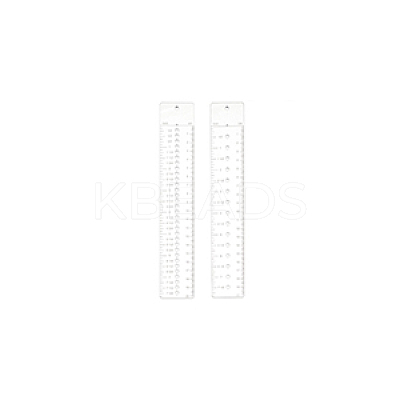2Pcs 2 Styles Acrylic Rulers AJEW-WH0270-327-1