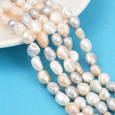 Natural Cultured Freshwater Pearl Beads Strands PEAR-P064-20K-09F-1