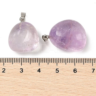 Natural Amethyst Pendants G-A249-04A-01P-1