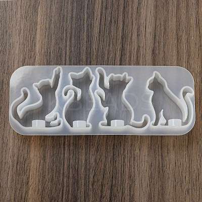 Cat Shape Pendant DIY Silhouette Silicone Mold LS-DIY-K067-02C-1