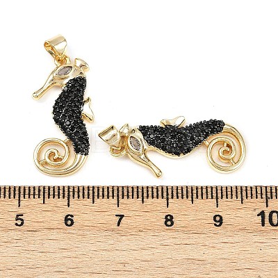 Brass Micro Pave Cubic Zirconia Pendants KK-S526-67G-1