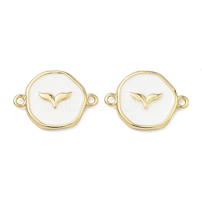 Ocean Brass Enamel Connector Charms KK-C251-05G-01A-1