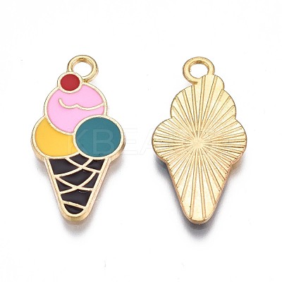Rack Plating Alloy Enamel Pendants ENAM-N055-067-1